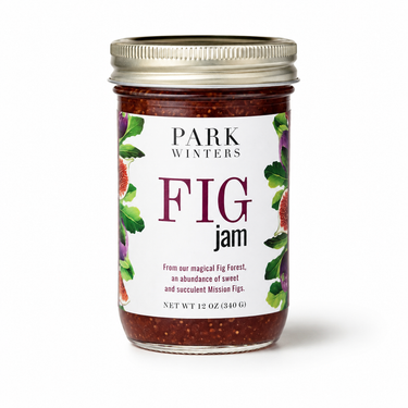 Jar of Park Winters Fig Jam on a white background