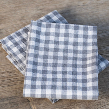 Gray Gingham Linen