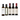 Five bottles of olive oil and balsamic vinegar with labels on a white background