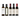 Five bottles of olive oil and balsamic vinegar with labels on a white background