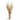 Bouquet of wheat stalks wrapped in brown paper on a white background
