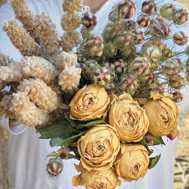 Dried Apricot Rose Bouquet